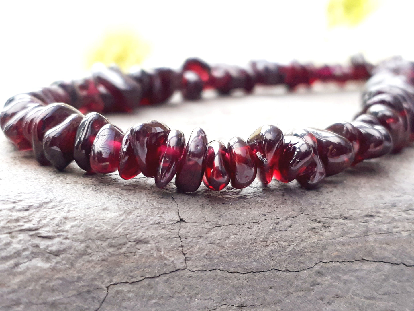 Garnet choker necklace