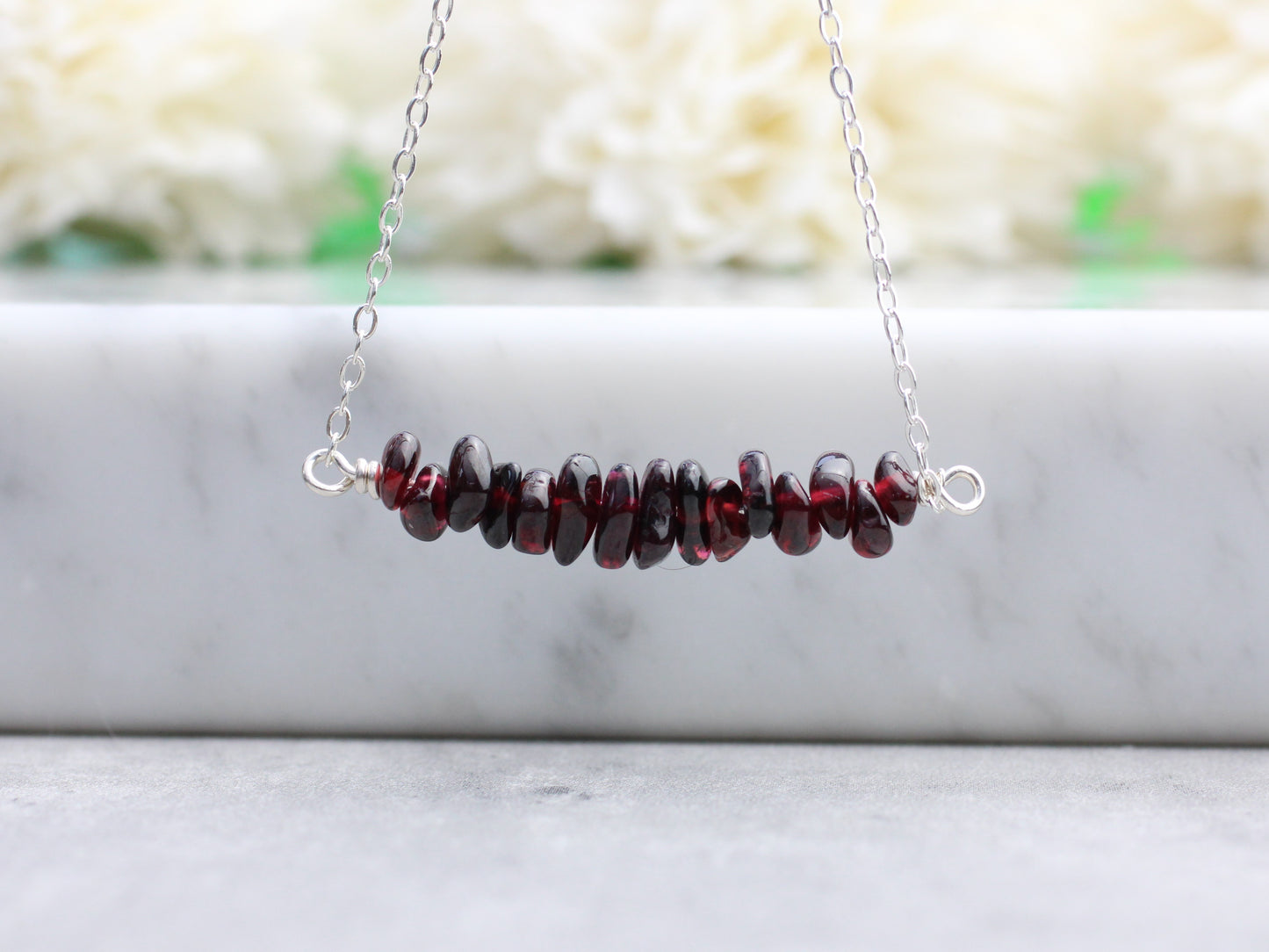 garnet gemstone necklace