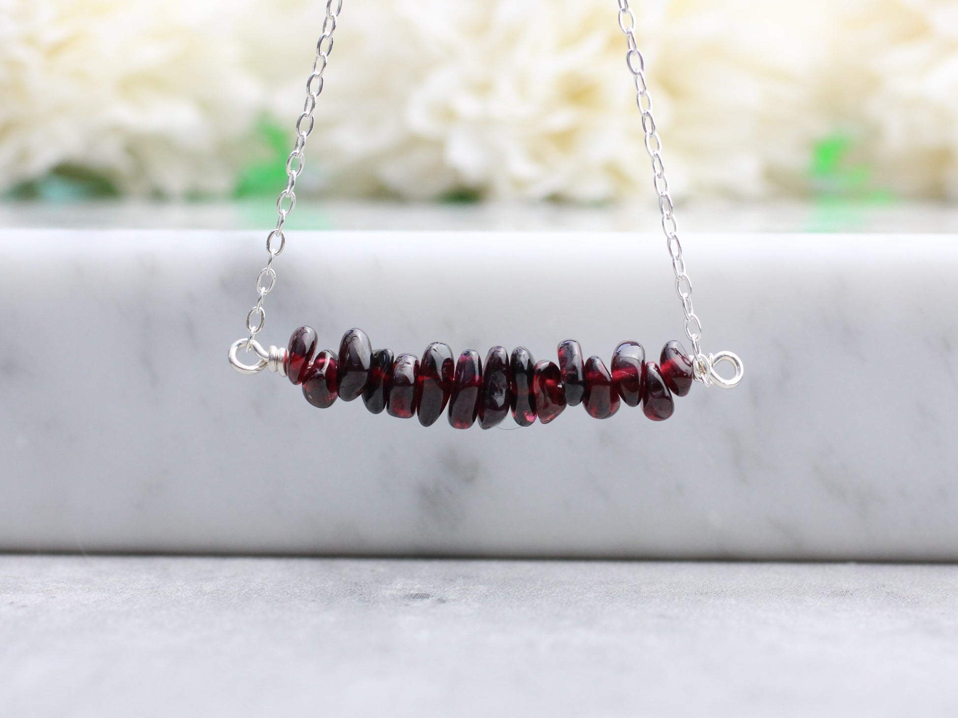 garnet gemstone necklace