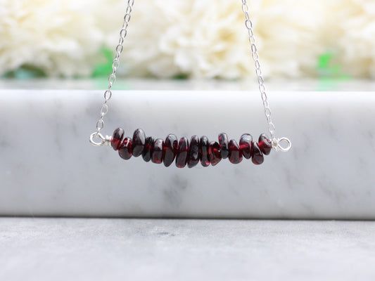 garnet gemstone necklace