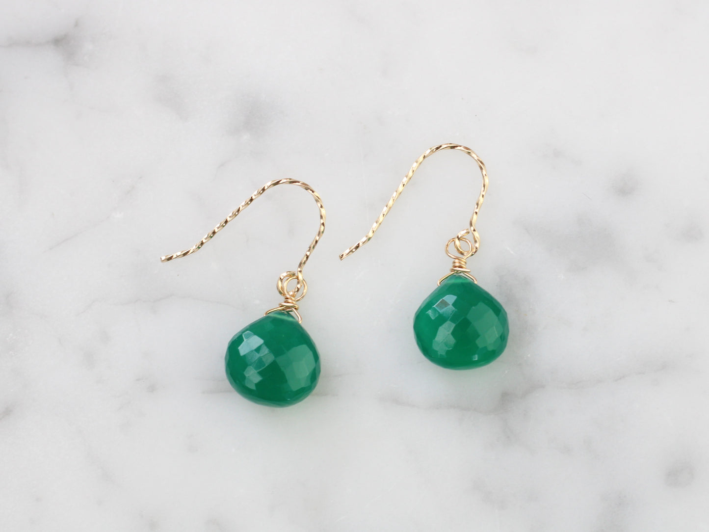 green earrings
