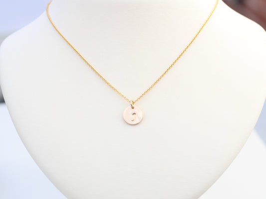initial necklace in gold