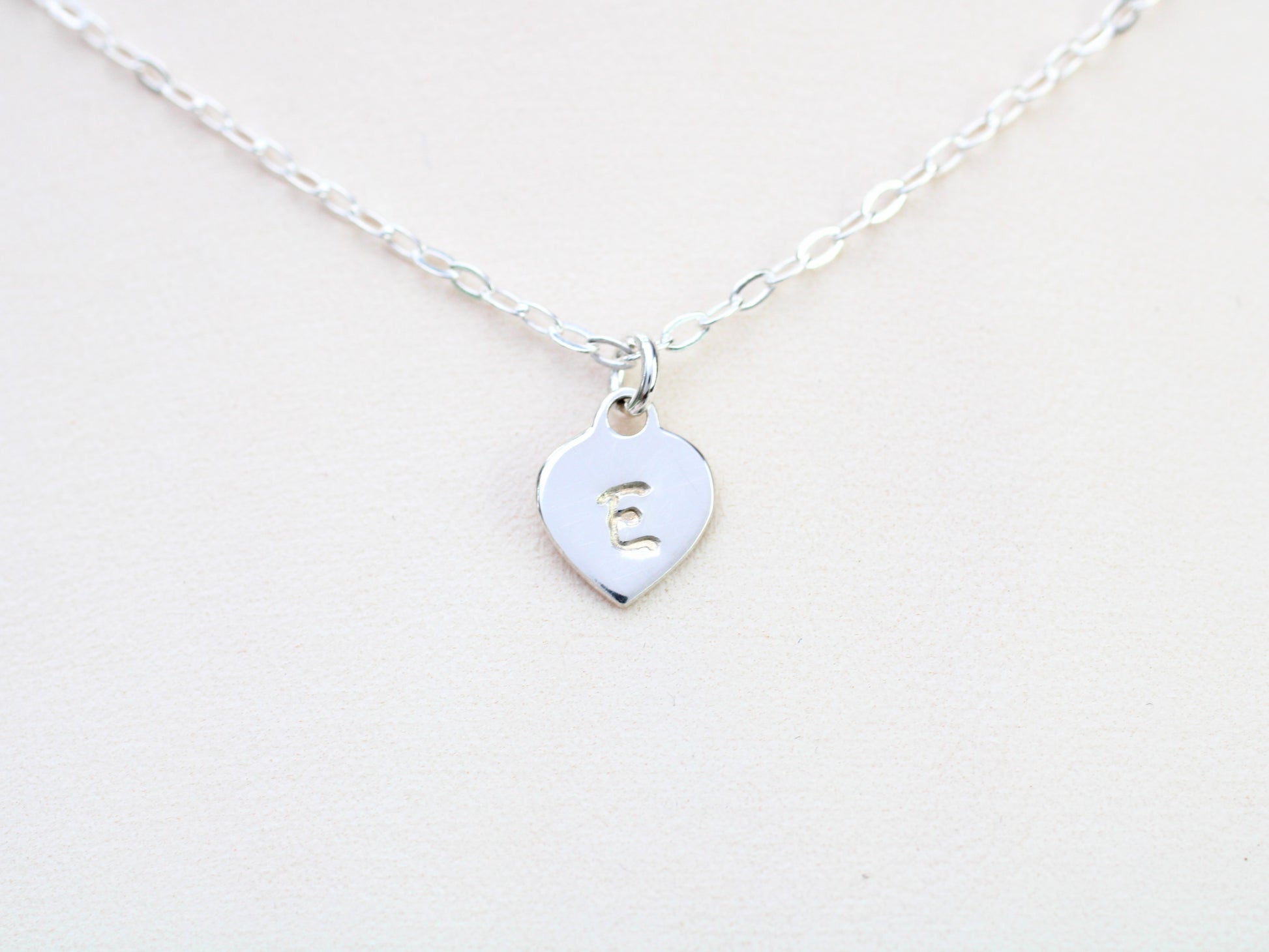 initial necklace sterling silver