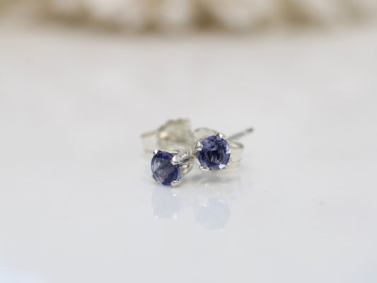 iolite stud earrings