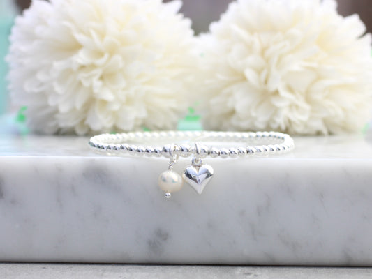 june birthstone bracelet with freshwater pearl