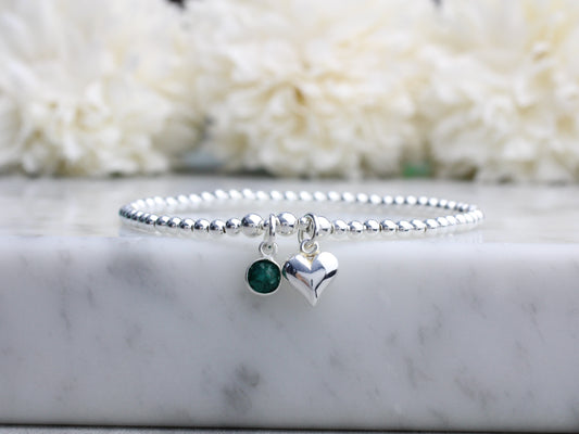 may birthstone charm bracelet
