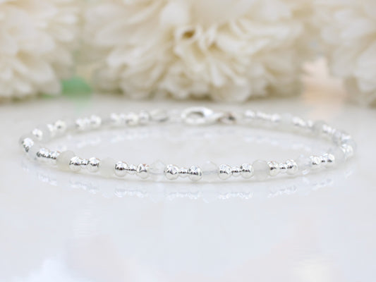 moonstone bracelet in sterling silver
