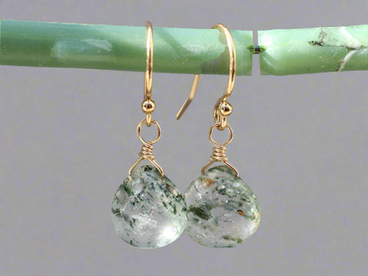 moss agate earrings