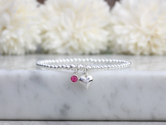 october birthstone charm bracelet