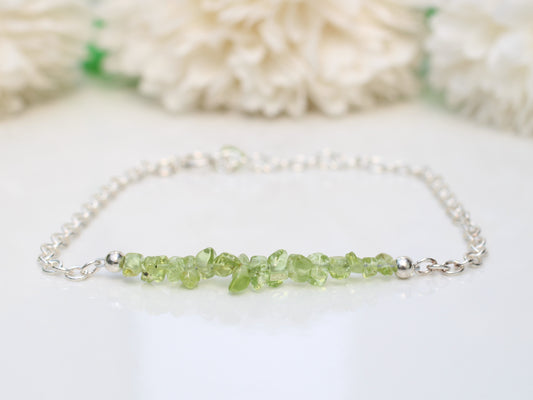 peridot adjustable bracelet