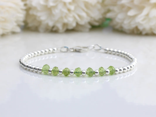 peridot milestone bracelet