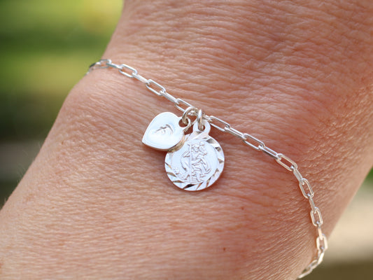 personalised saint christoper bracelet