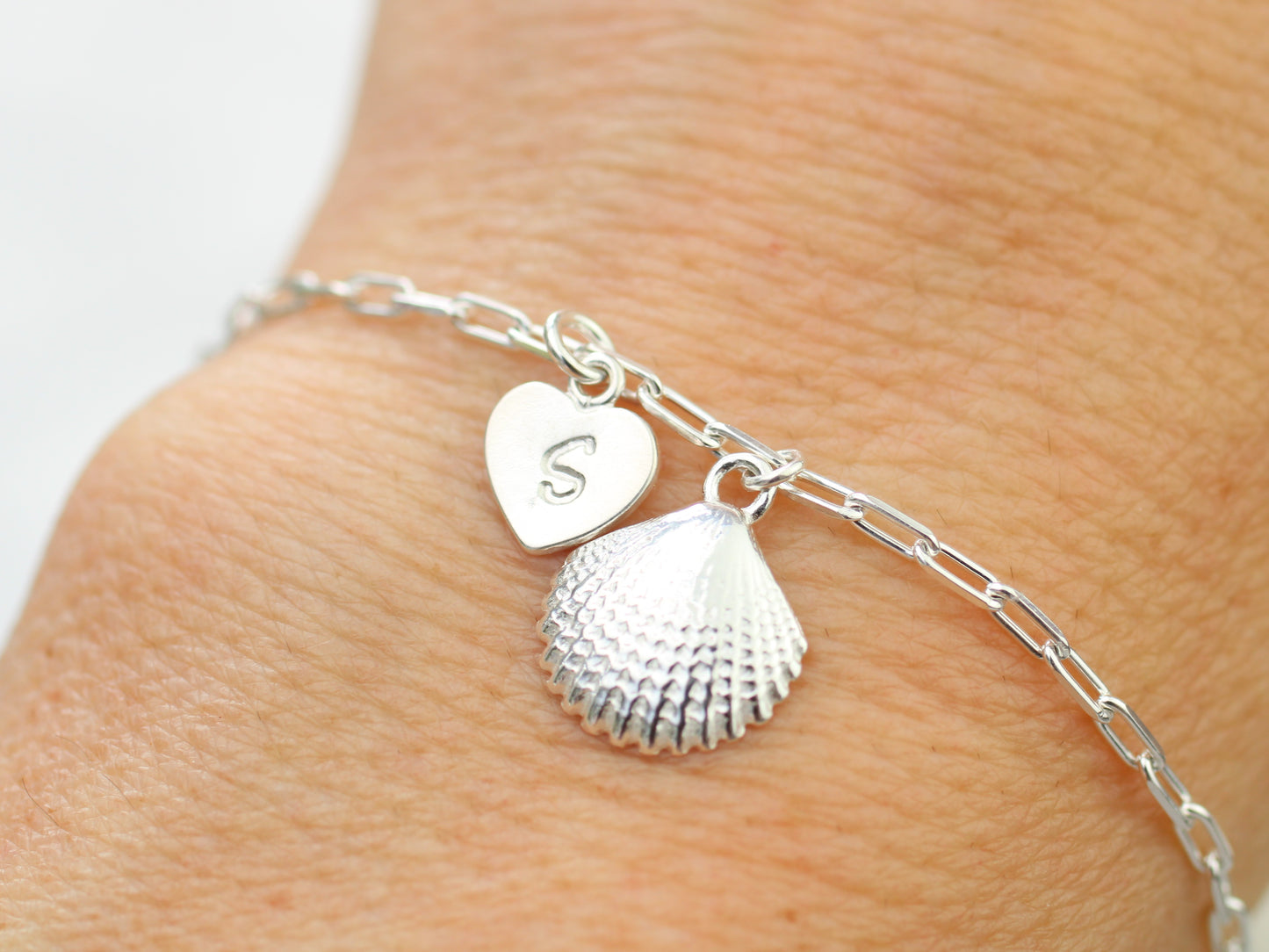 personalised seashell bracelet