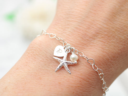 personalised starfish bracelet