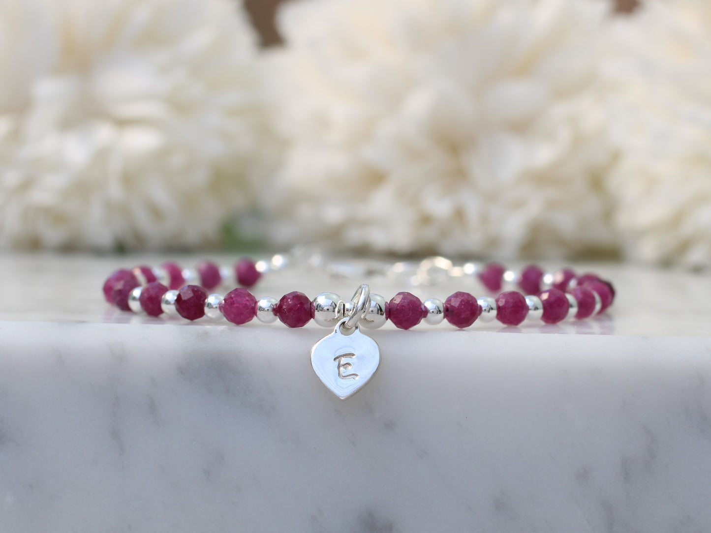 personalised ruby bracelet