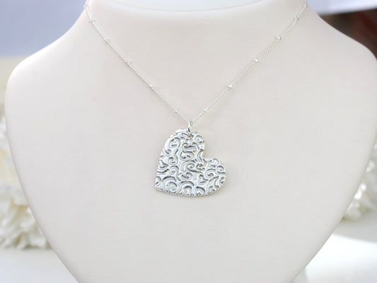 pure silver heart pendant