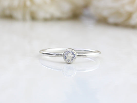 rainbow moonstone ring. june birthstone ring