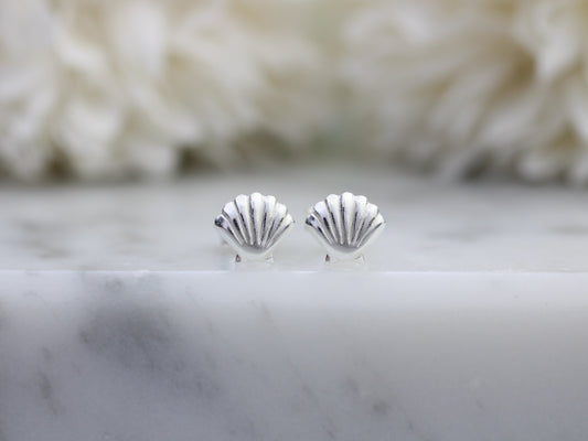 seashell stud earrings