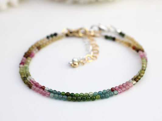 skinny multi tourmaline bracelet