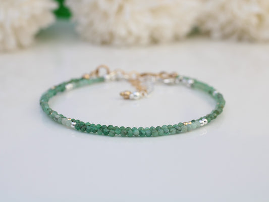 skinny emerald bracelet
