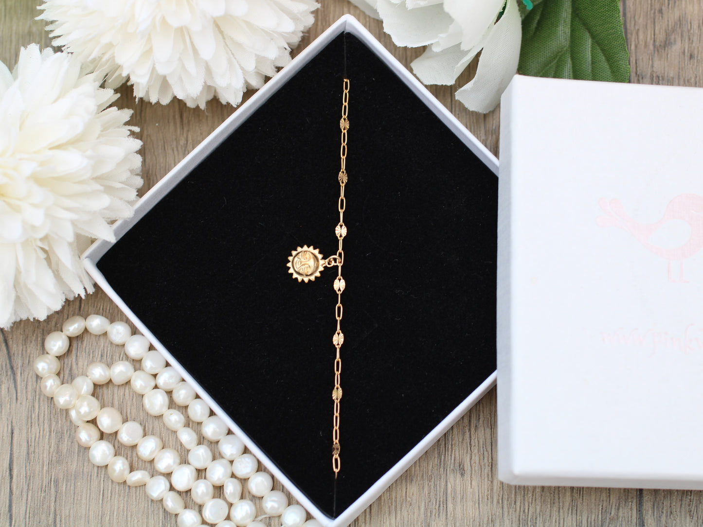 sun charm anklet