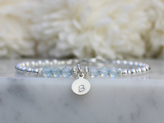 topaz initial bracelet