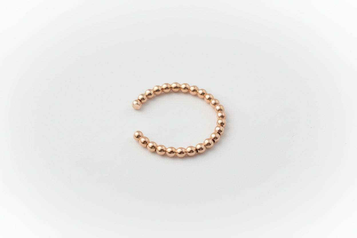 Beaded Ear Cuff – Handmade Gold Filled Beaded Wire Ear Cuff