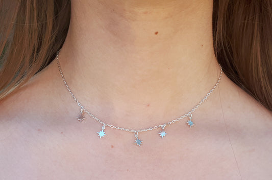 Star necklace silver.