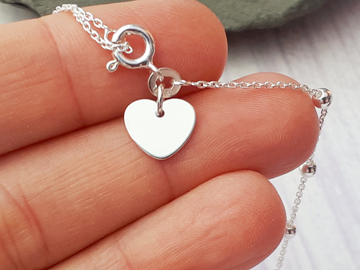 Sterling silver hamsa necklace.