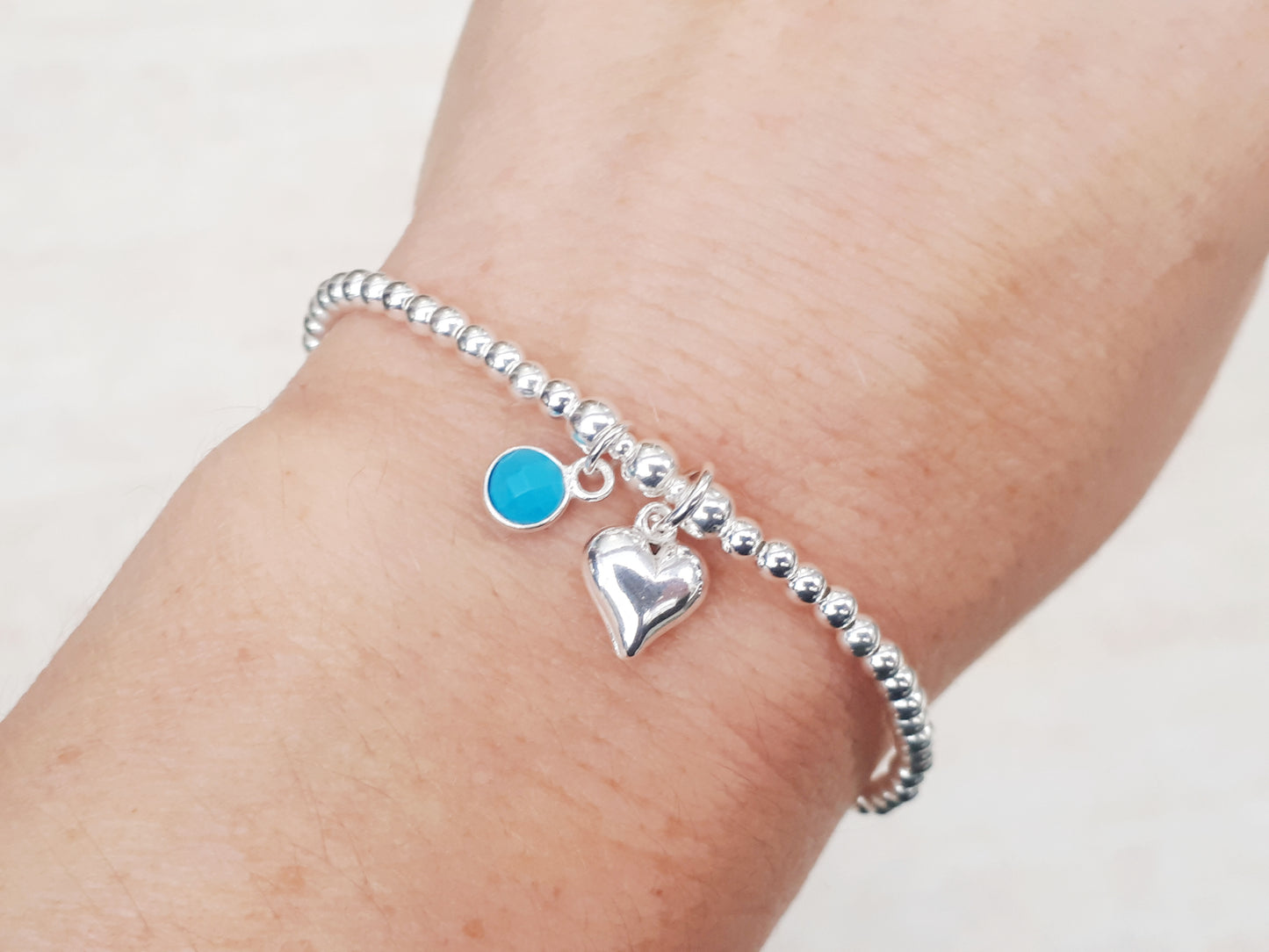 December birthstone charm bracelet