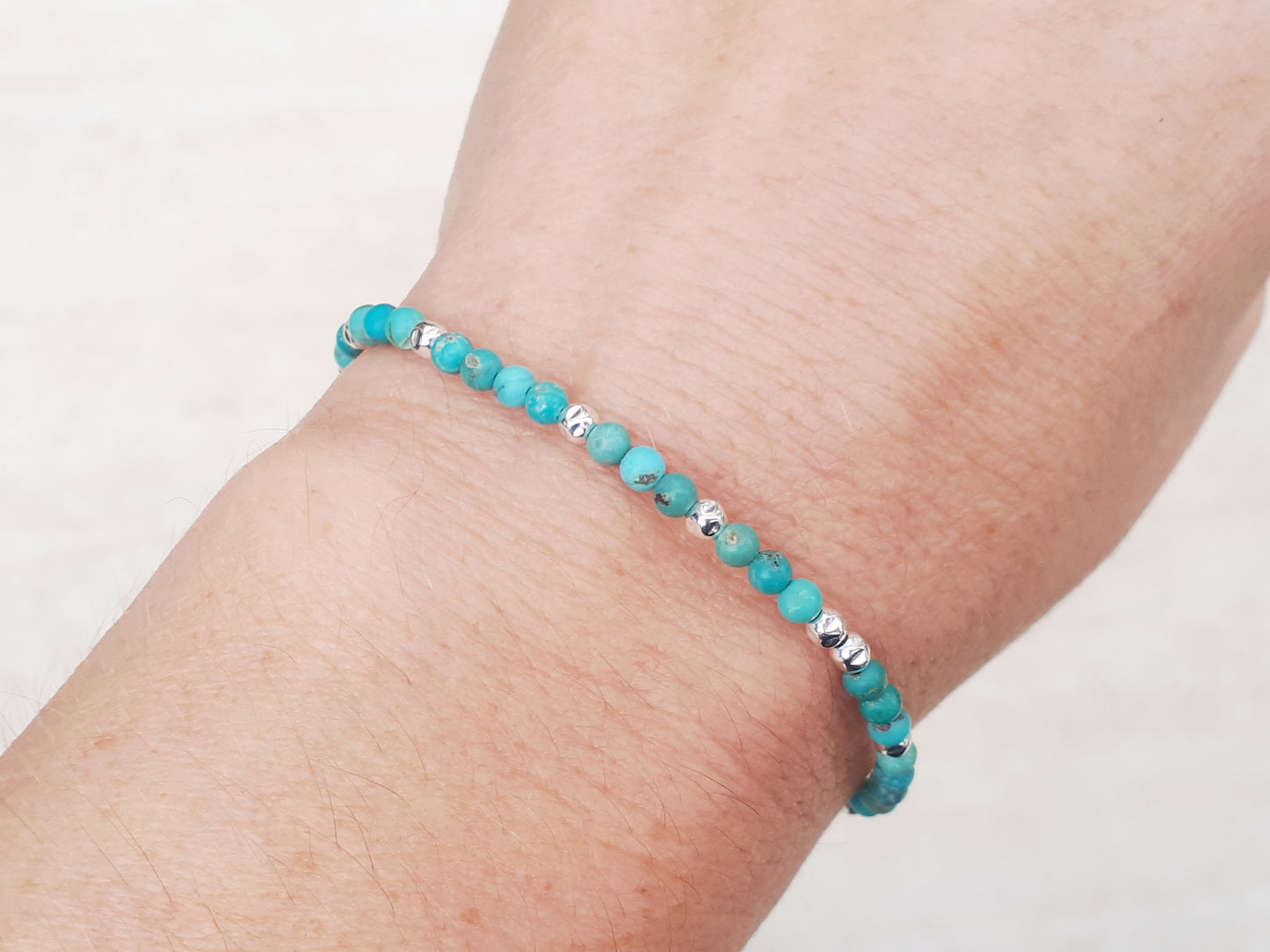 Turquoise gemstone bracelet.