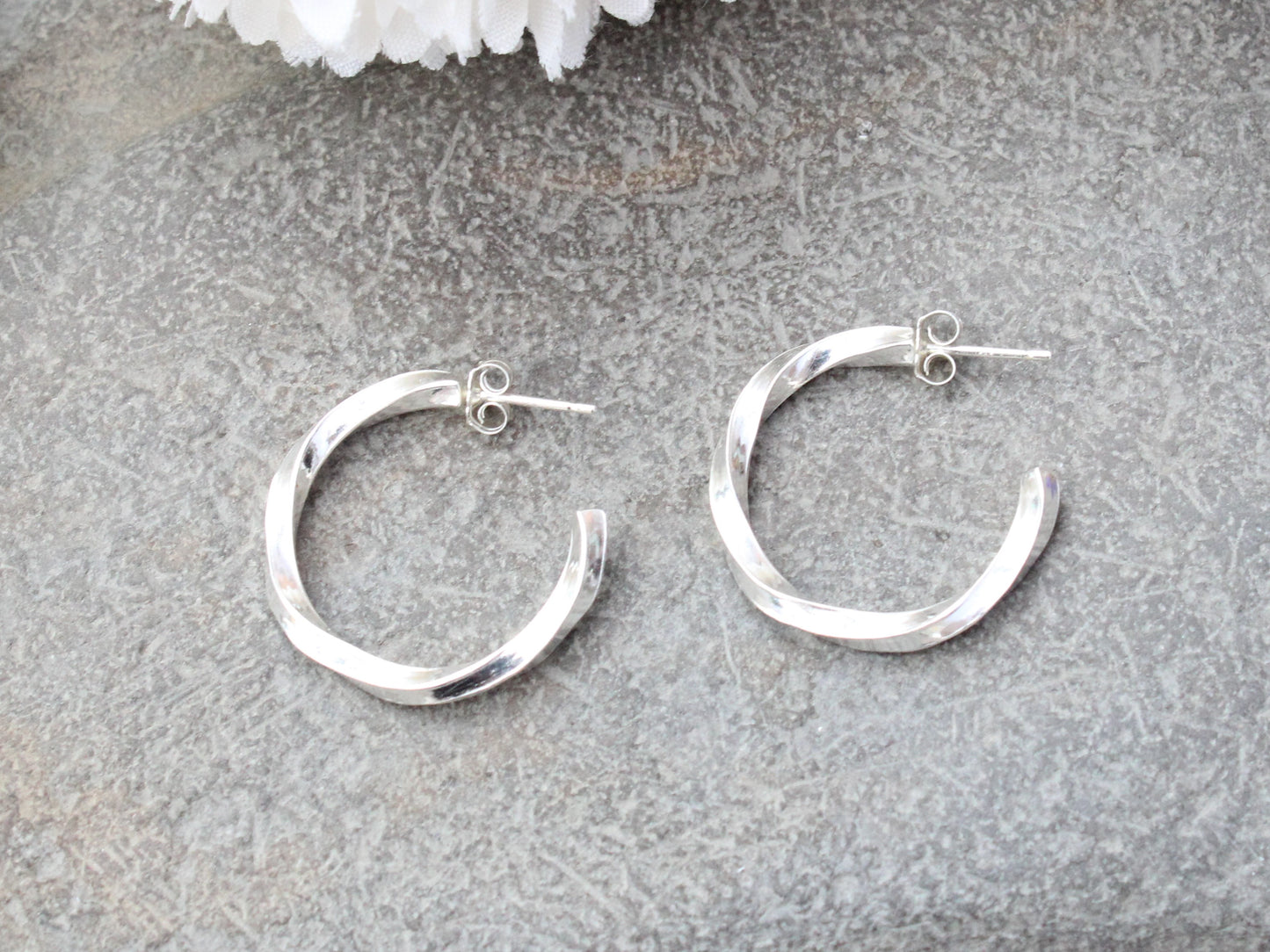 Twisted hoop earrings. Ready to ship
