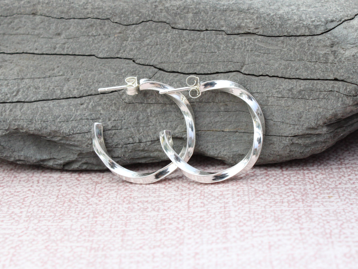 Twisted hoop earrings. Ready to ship