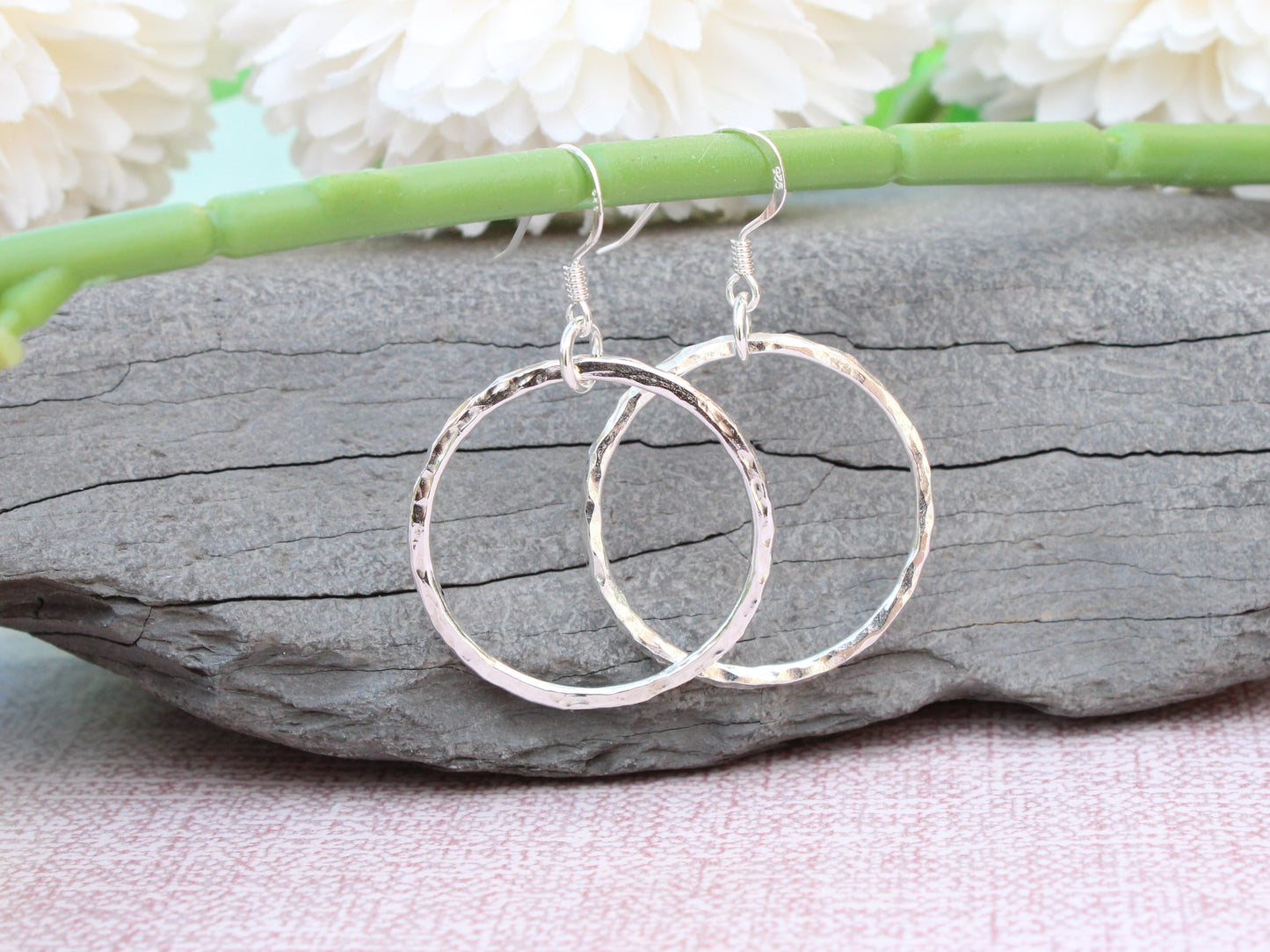 Sterling silver hoop earrings. Ready to ship