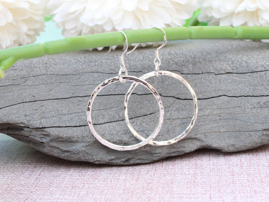 Sterling silver hoop earrings. Ready to ship