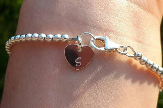 Personalised Sapphire Gemstone Bracelet | Sterling Silver Star Bracelet