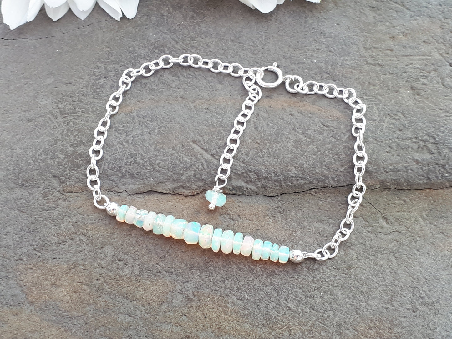 Ethiopian opal adjustable bracelet.
