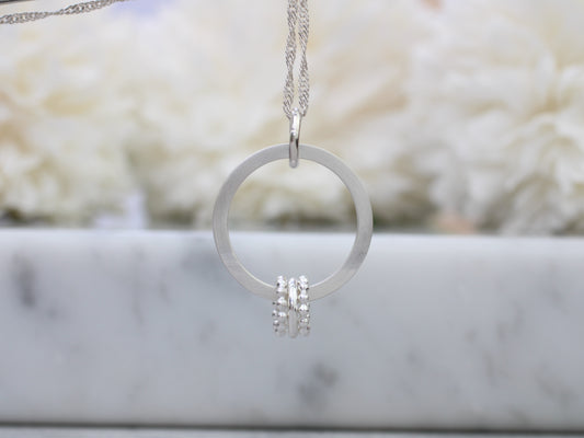 30th birthday necklace with 3 rings
