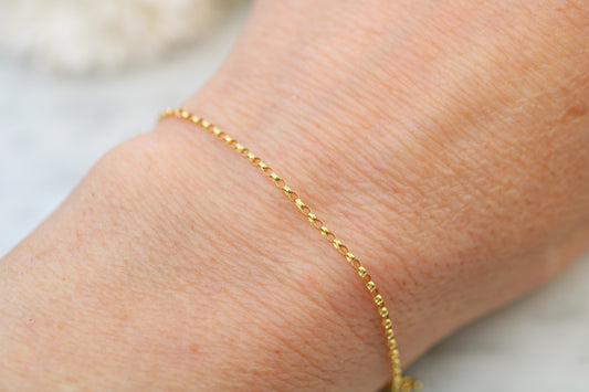 9ct Yellow Gold Belcher Permanent Jewellery Chain | Buy Now, Weld Later