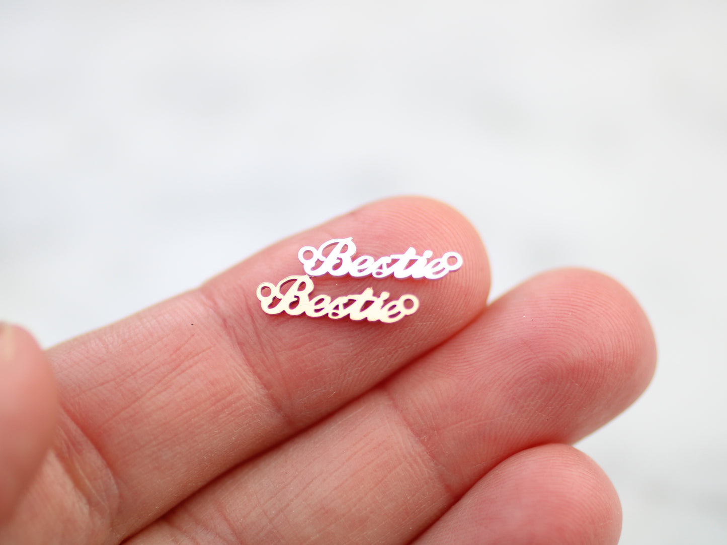 Bestie connector in sterling silver or gold filled.