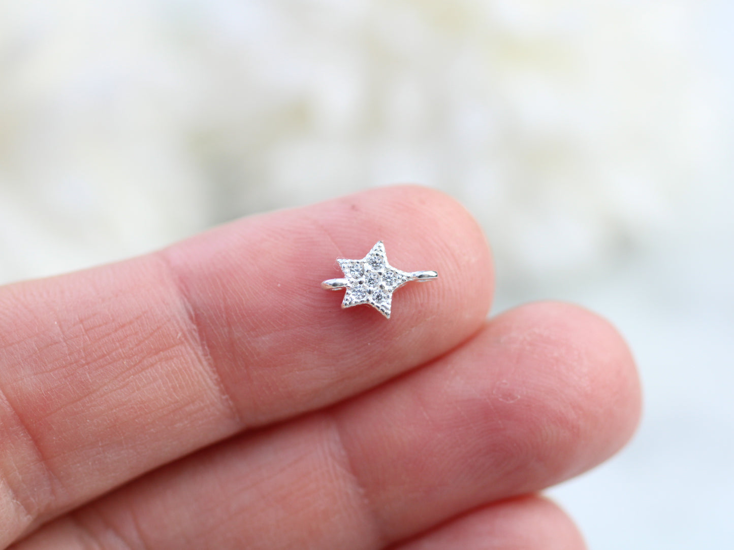 Sparkly star connector.