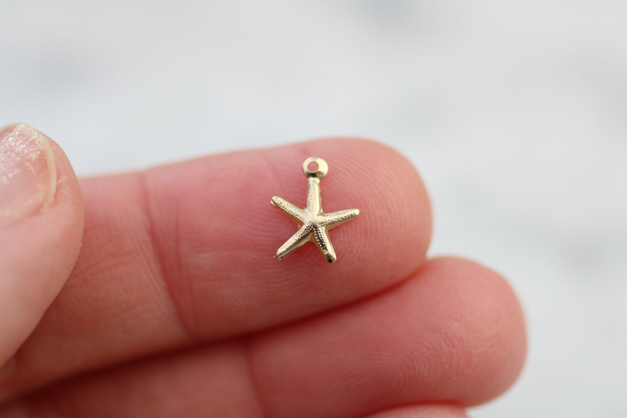 Gold filled starfish charm.