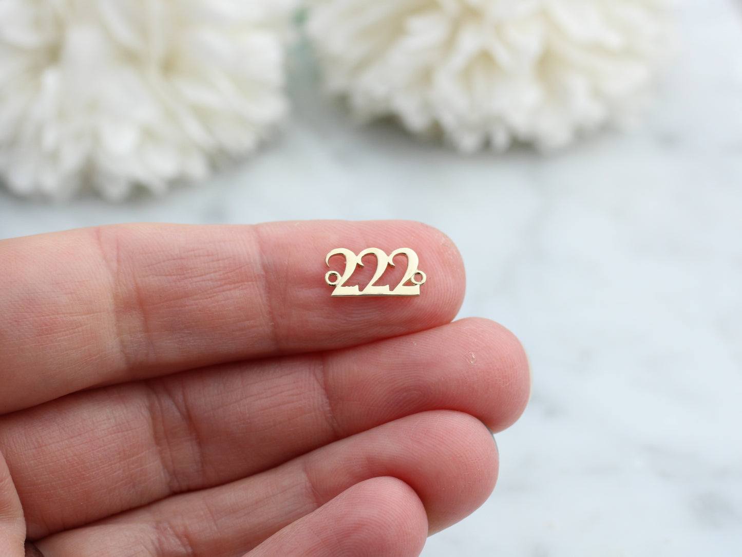 10ct gold angel number connector.