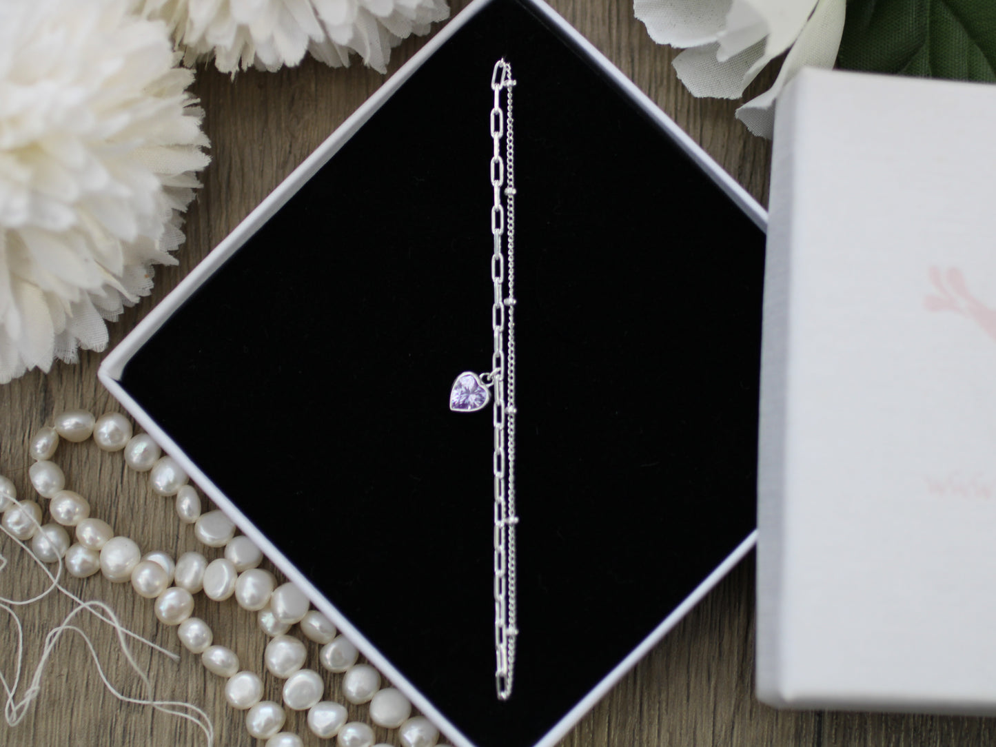 June crystal layered bracelet.