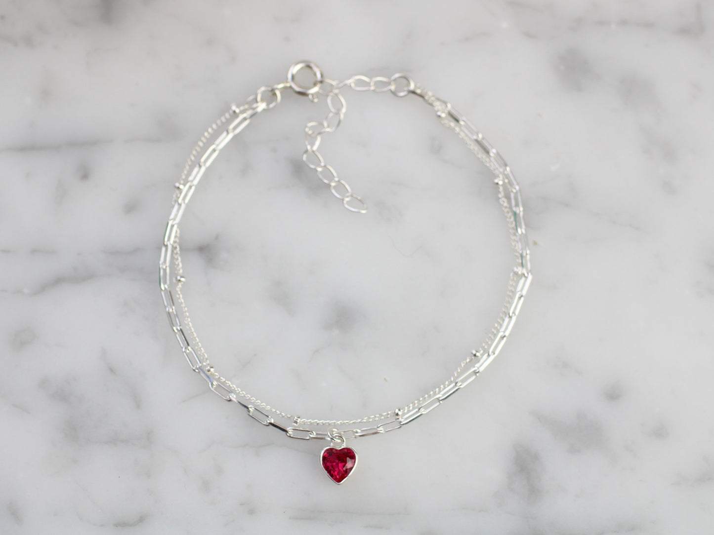 July crystal layered bracelet.