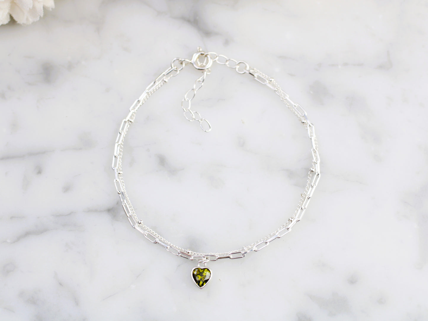 August crystal layered bracelet.