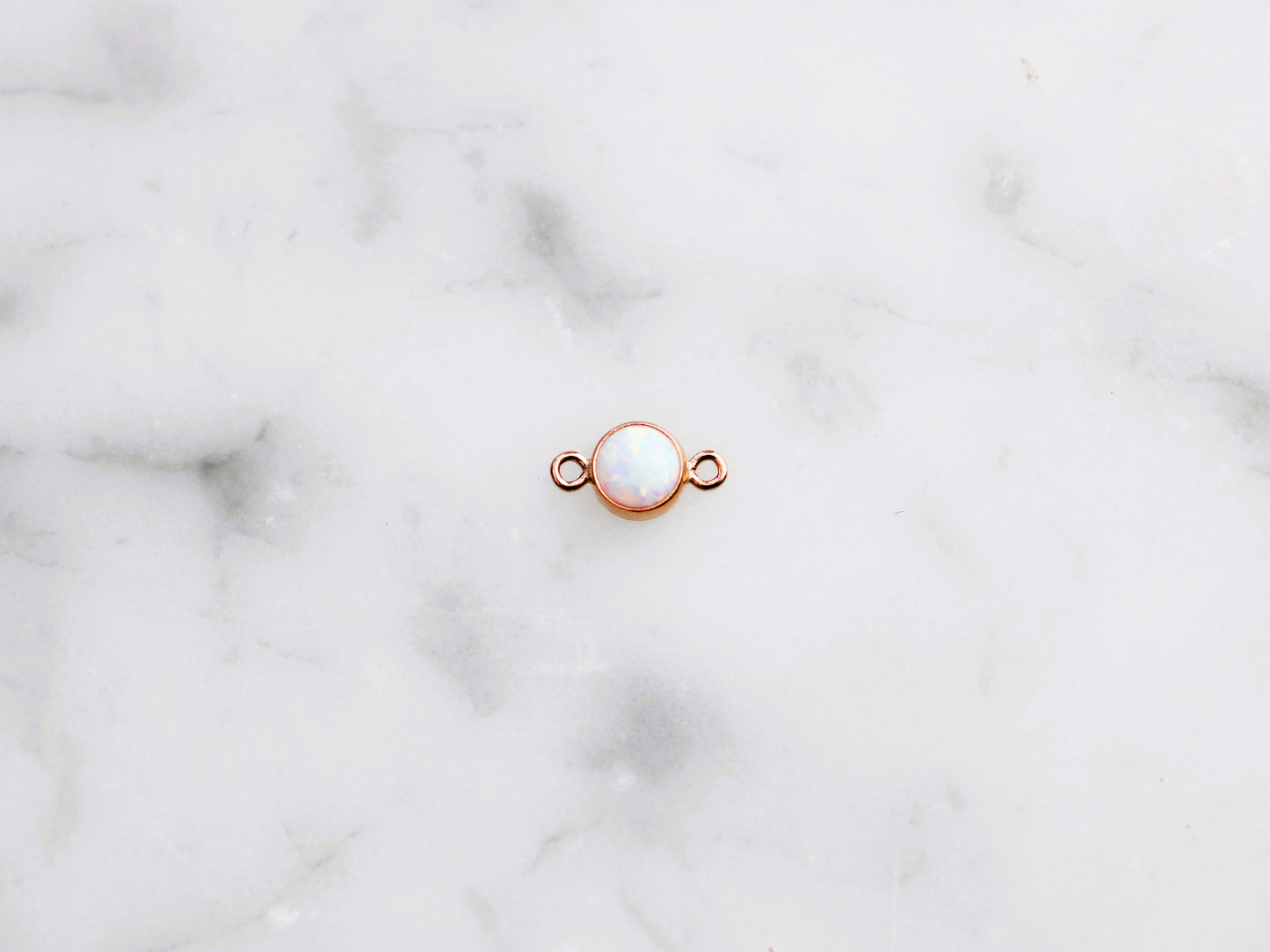 Opal connector in rose gold filled.