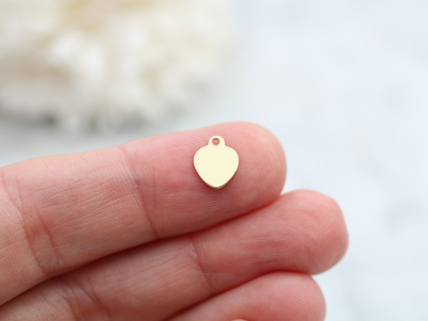 Gold filled personalised heart charm.