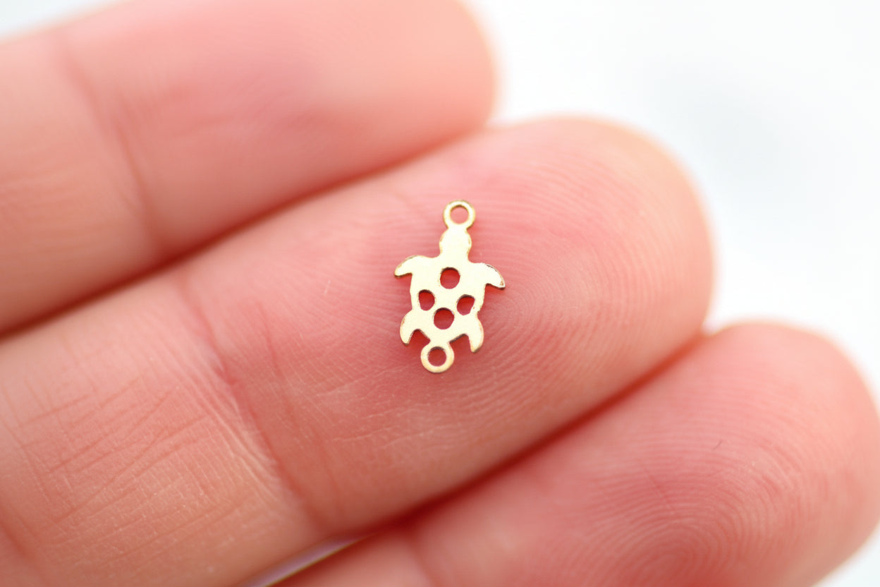 Gold filled turtle connector.