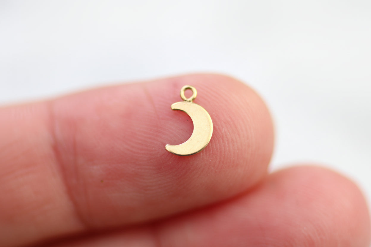 Gold filled moon charm.